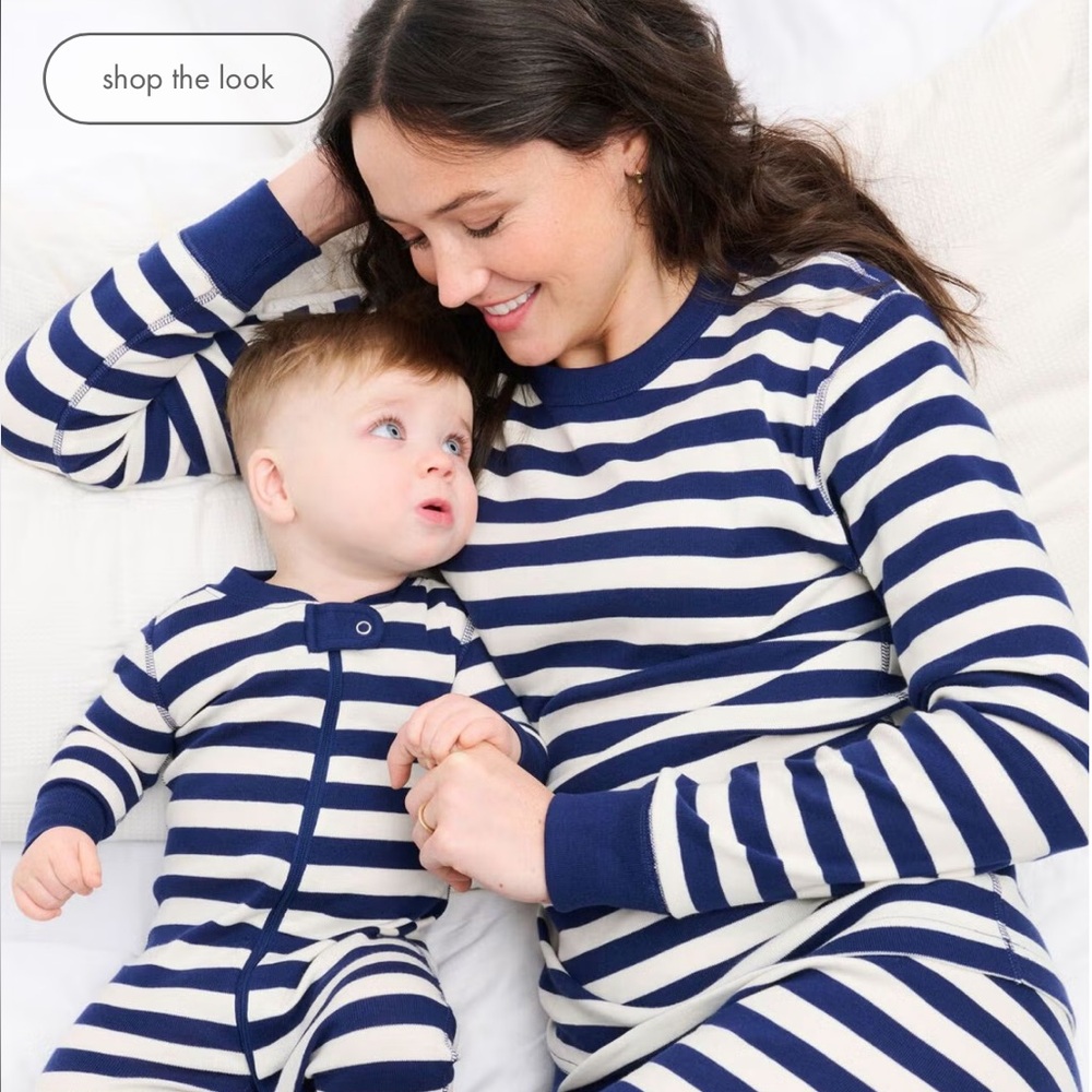 Family Set Hanukkah Pajamas in Navy and White